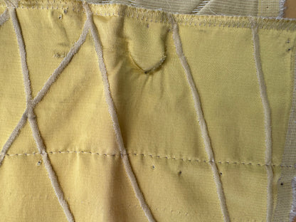 1.2 yards Scalamandre Lelievre Reso Lotus Yellow Gold Large Jacquard Geometric Viscose Cotton MSRP USD495/y