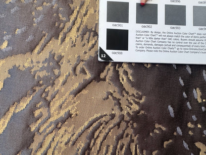 1.4 yards Scalamandre Lelievre Nami Etain Large Jacquard Abstract Linen Silk Gold Black