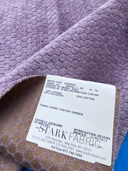 10 Berkbox83 Square Velvet by Grey Watrkins Monterosso Lavender Purple Small Scale Dots Circle 1.1yd x 25"W MSRP USD192/y