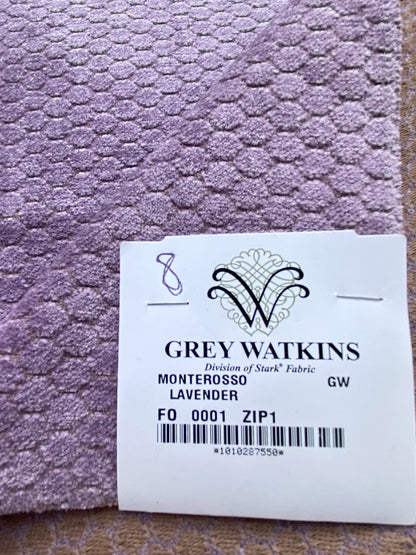 11 Berkbox83 Square Velvet by Grey Watrkins Monterosso Lavender Purple Small Scale Dots Circle MSRP USD192/y