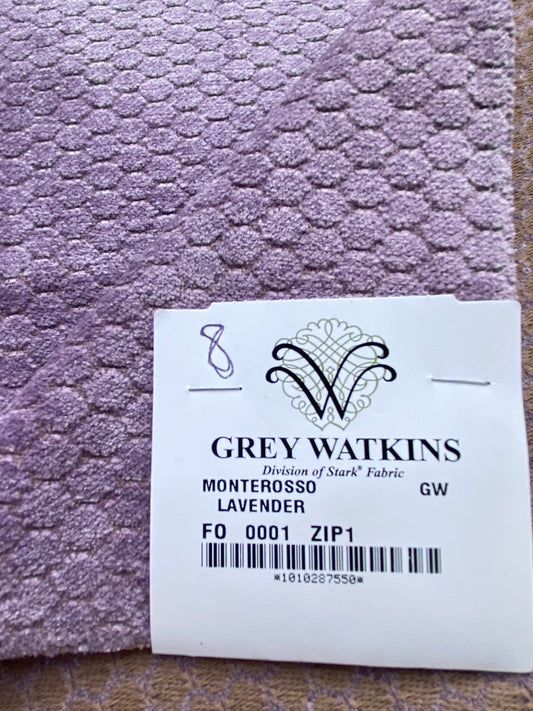 11 Berkbox83 Square Velvet by Grey Watrkins Monterosso Lavender Purple Small Scale Dots Circle MSRP USD192/y