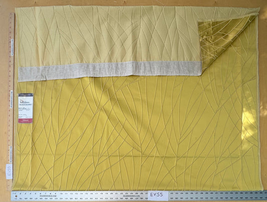 1.2 yards Scalamandre Lelievre Reso Lotus Yellow Gold Large Jacquard Geometric Viscose Cotton MSRP USD495/y