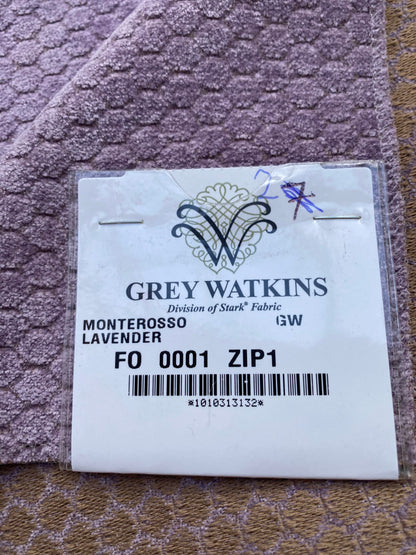 11 Berkbox83 Square Velvet by Grey Watrkins Monterosso Lavender Purple Small Scale Dots Circle MSRP USD192/y