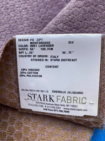 11 Berkbox83 Square Velvet by Grey Watrkins Monterosso Lavender Purple Small Scale Dots Circle MSRP USD192/y