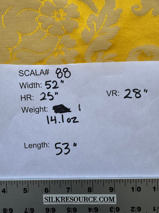 1.5y Scalamandre Gold Yellow Damask French Court Silk Renaissance