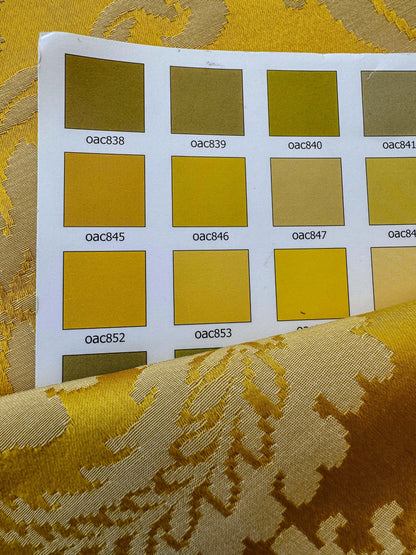 1.5y Scalamandre Gold Yellow Damask French Court Silk Renaissance