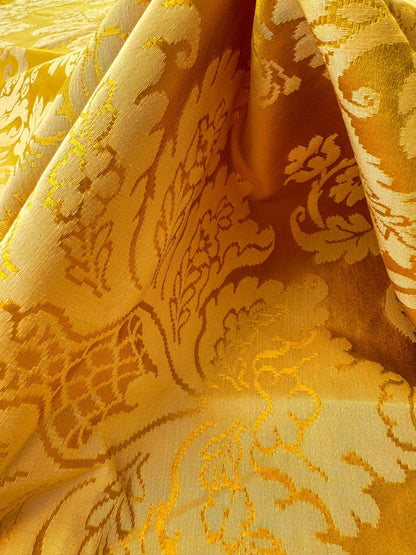 1.5y Scalamandre Gold Yellow Damask French Court Silk Renaissance