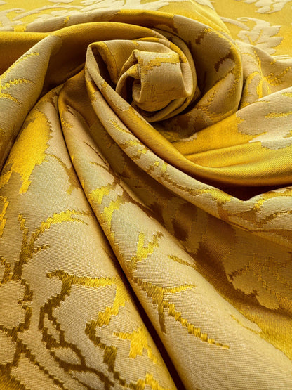1.5y Scalamandre Gold Yellow Damask French Court Silk Renaissance