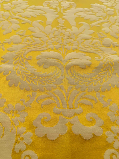 1.5y Scalamandre Gold Yellow Damask French Court Silk Renaissance