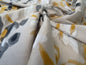 1.4 yards Scalamandre Lelievre Paris Bali-Le Coton Floral White Yellow Gray Reversible