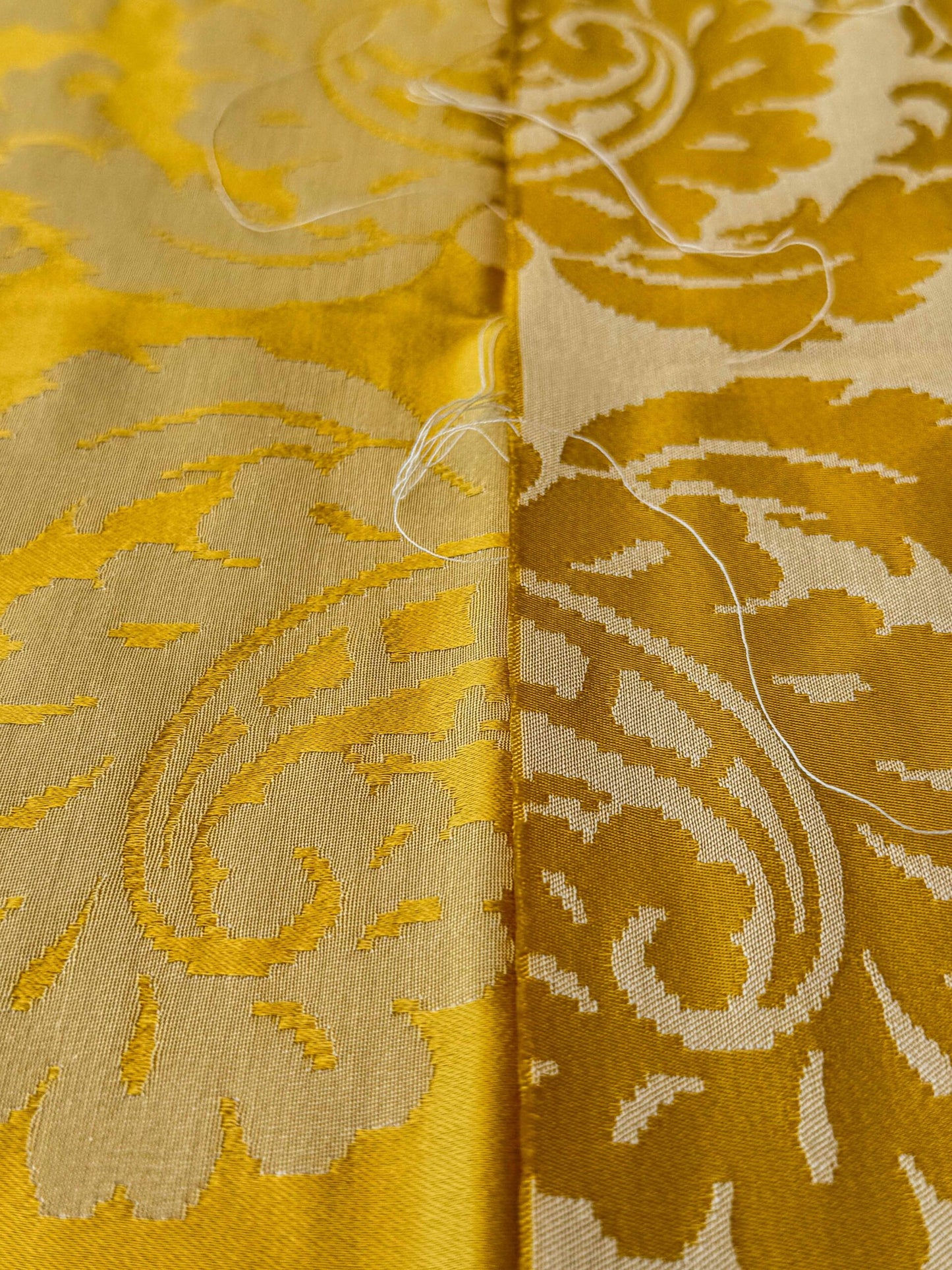 1.5y Scalamandre Gold Yellow Damask French Court Silk Renaissance