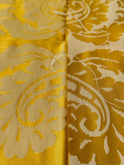 1.5y Scalamandre Gold Yellow Damask French Court Silk Renaissance
