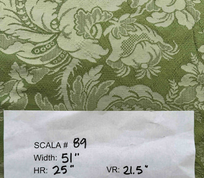 by yard Scalamandre Green Damask Botanical Floral French Court Renaissance Artichoke Gauffre