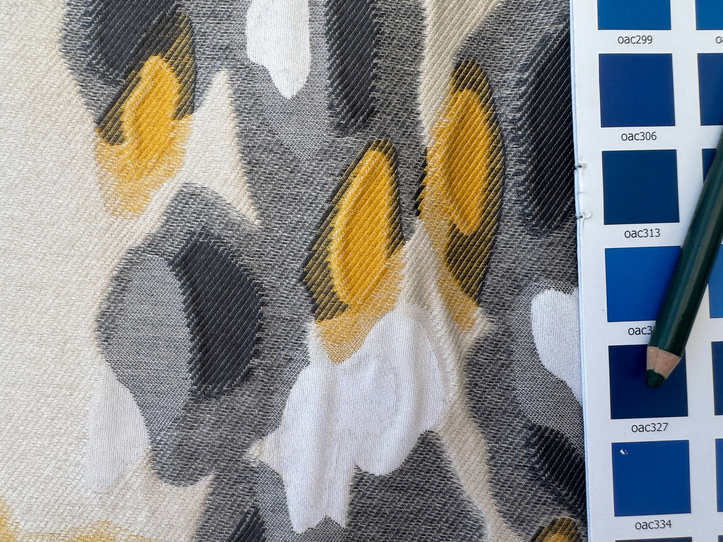 1.4 yards Scalamandre Lelievre Paris Bali-Le Coton Floral White Yellow Gray Reversible