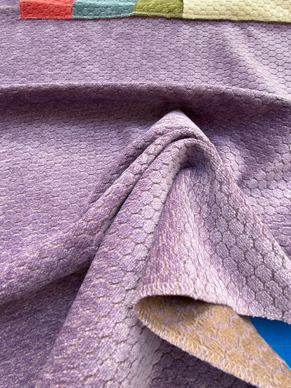 15 Berkbox83 Square Velvet by Grey Watrkins Monterosso Lavender Purple Small Scale Dots Circle MSRP USD192/y