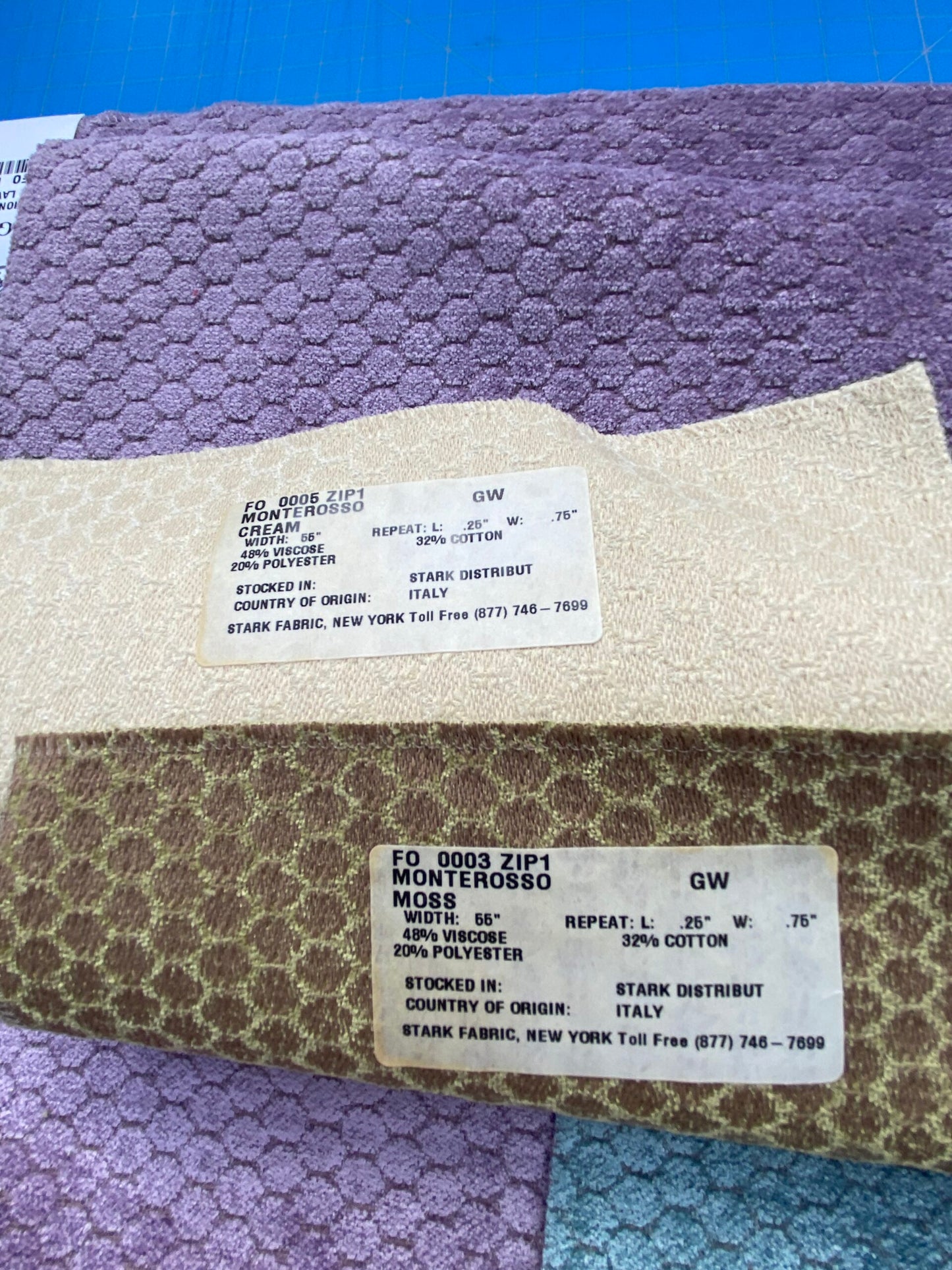 15 Berkbox83 Square Velvet by Grey Watrkins Monterosso Lavender Purple Small Scale Dots Circle MSRP USD192/y