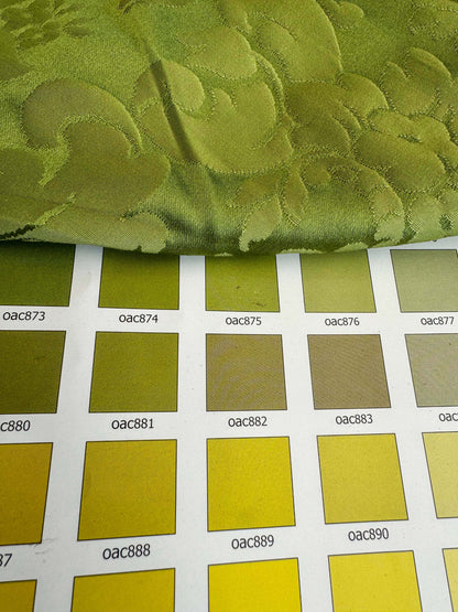 2.4y Scalamandre Tassinari &amp; Chatel Light Green Silk Damask Botanical Floral French Court Renaissance