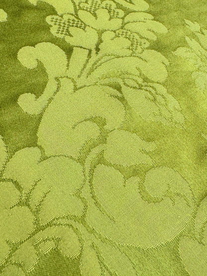 2.4y Scalamandre Tassinari &amp; Chatel Light Green Silk Damask Botanical Floral French Court Renaissance
