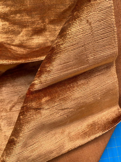 17 Berkbox83 Square Velvet by Old World Weavers Taos Silicon Finis Amber Copper Brown Solid Texture MSRP USD210/y