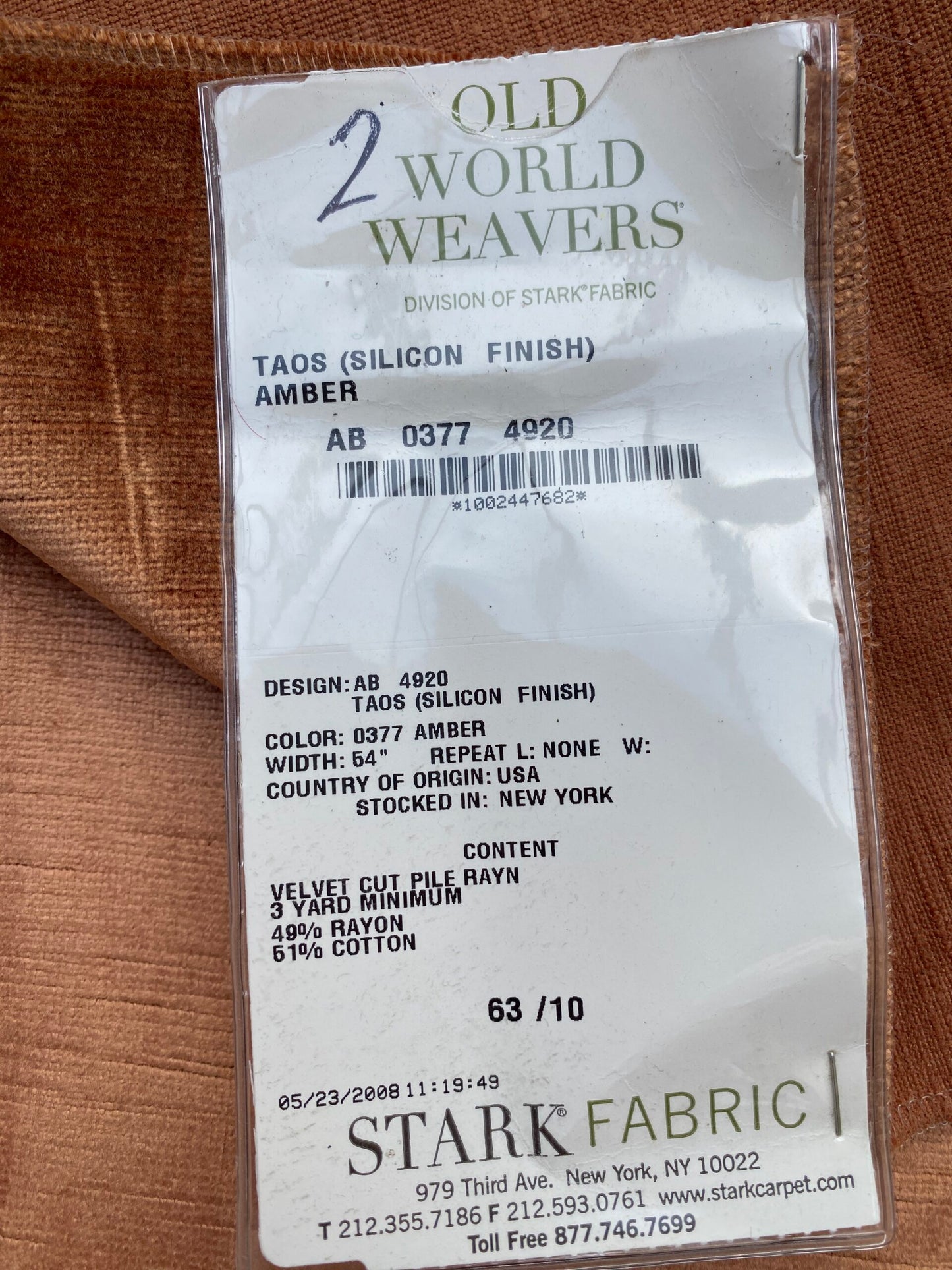 18 Berkbox83 Square Velvet by Old World Weavers Taos Silicon Finis Amber Copper Brown Solid Texture MSRP USD210/y