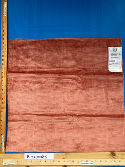 19 Berkbox83 Square Velvet by Old World Weavers Taos Silicon Finis Perssimmon Orange Solid Texture MSRP USD210/y