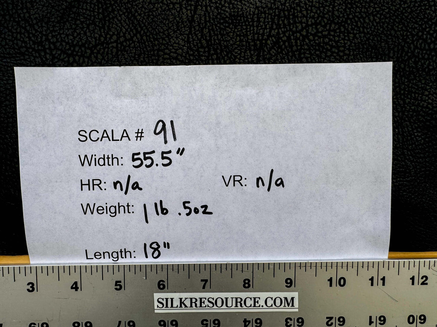 18" x 55.5" Scalamandre Solid Black Small Scale