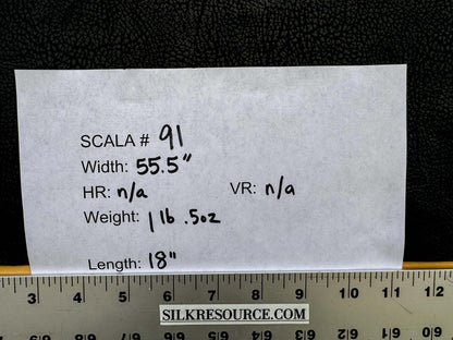 18" x 55.5" Scalamandre Solid Black Small Scale