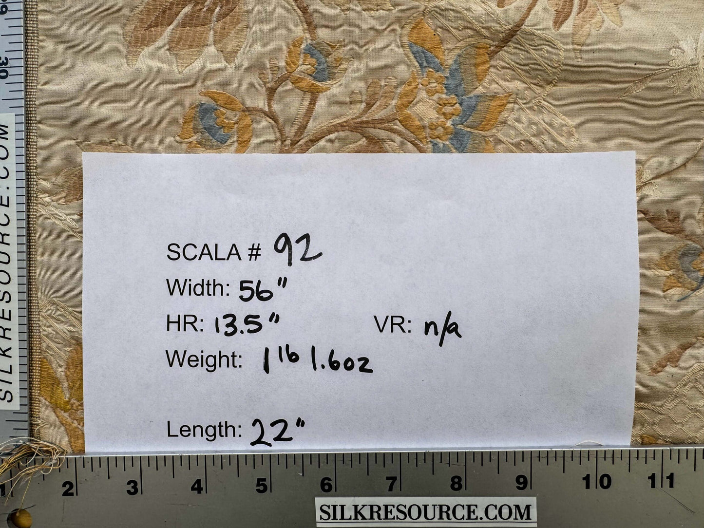 22" x 56"  Scalamandre Flowers Beige Floral Botanical Tree Foliage