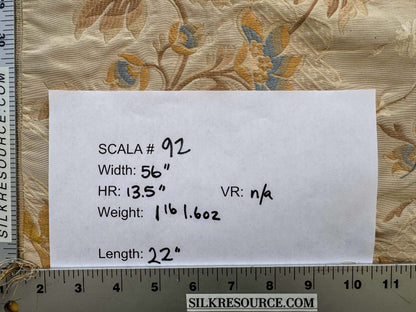 22" x 56"  Scalamandre Flowers Beige Floral Botanical Tree Foliage