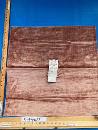 23 Berkbox83 Square Velvet by Old World Weavers Taos Silicon Finis Rosewood Pink Solid Texture MSRP USD210/y