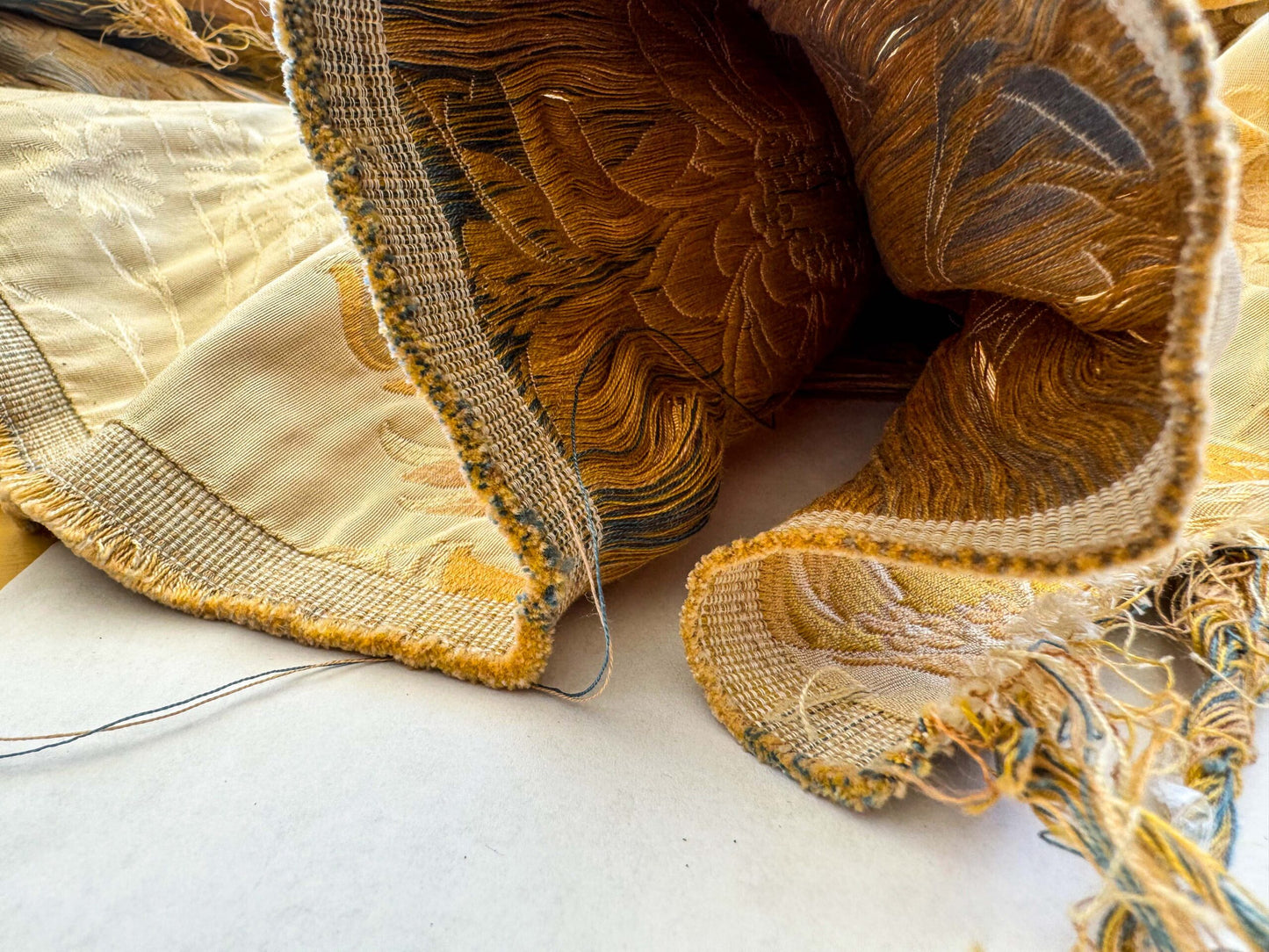 22" x 56"  Scalamandre Flowers Beige Floral Botanical Tree Foliage