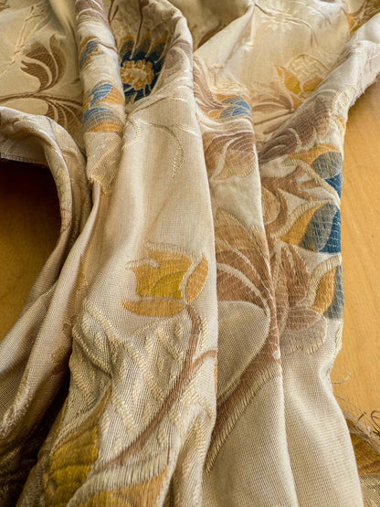 22" x 56"  Scalamandre Flowers Beige Floral Botanical Tree Foliage