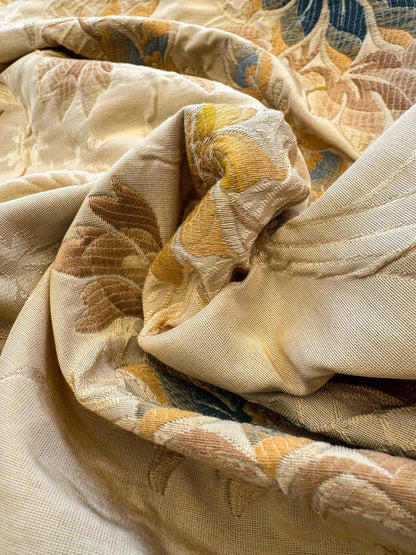 22" x 56"  Scalamandre Flowers Beige Floral Botanical Tree Foliage