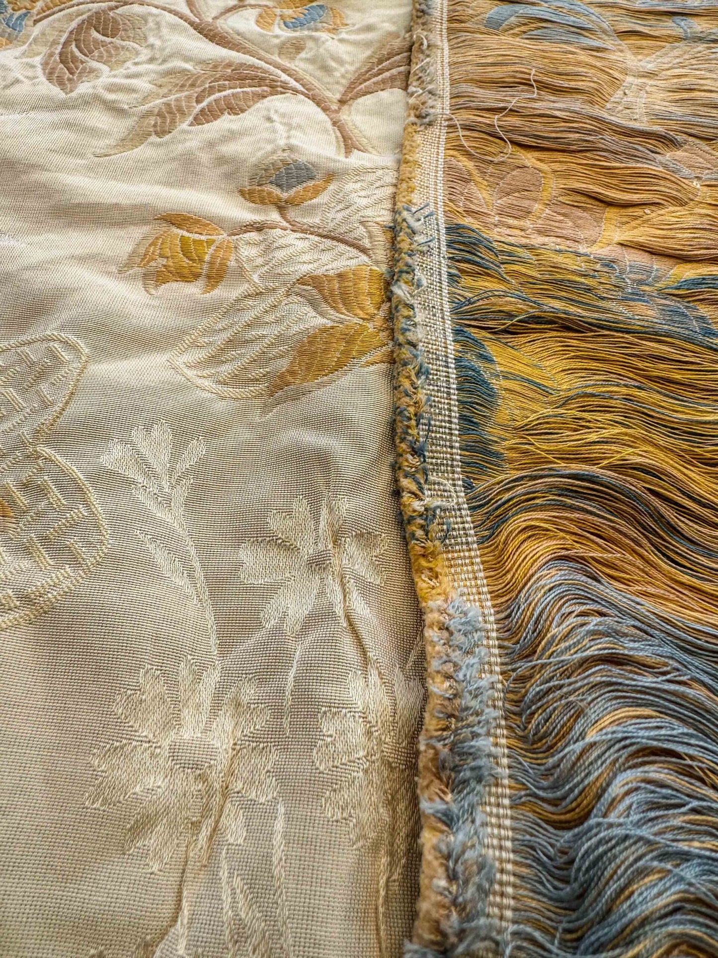 22" x 56"  Scalamandre Flowers Beige Floral Botanical Tree Foliage