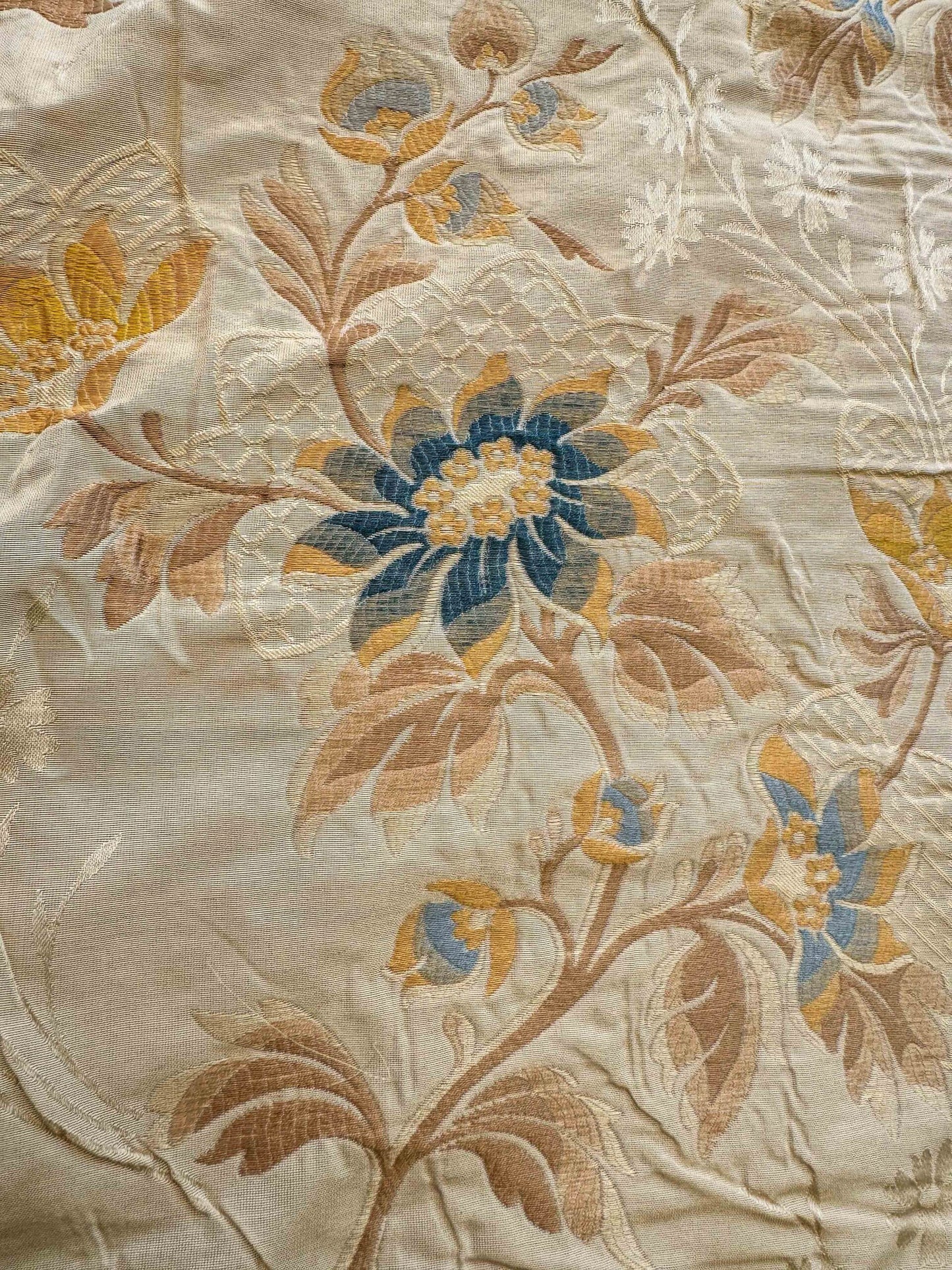 22" x 56"  Scalamandre Flowers Beige Floral Botanical Tree Foliage