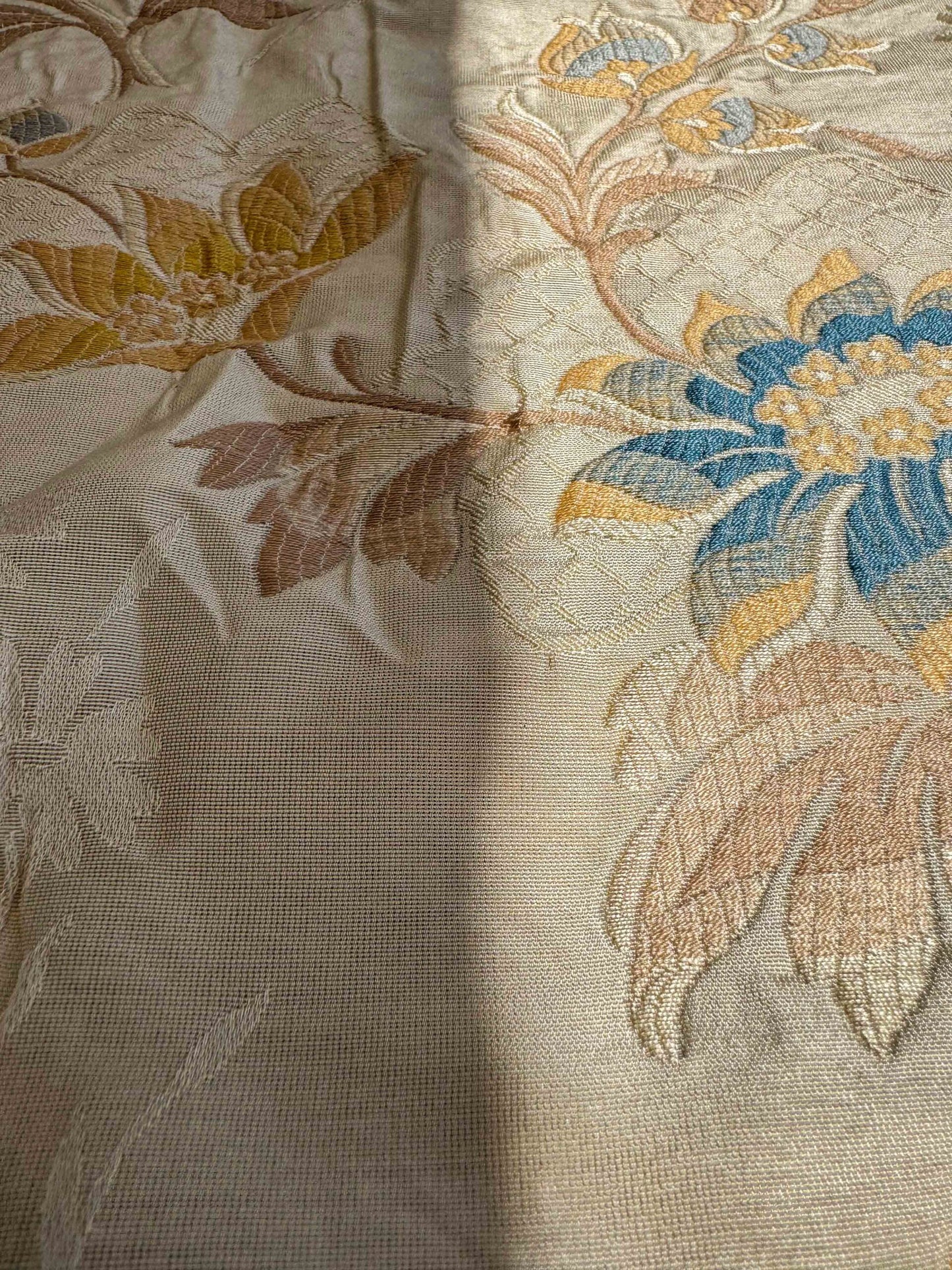 22" x 56"  Scalamandre Flowers Beige Floral Botanical Tree Foliage