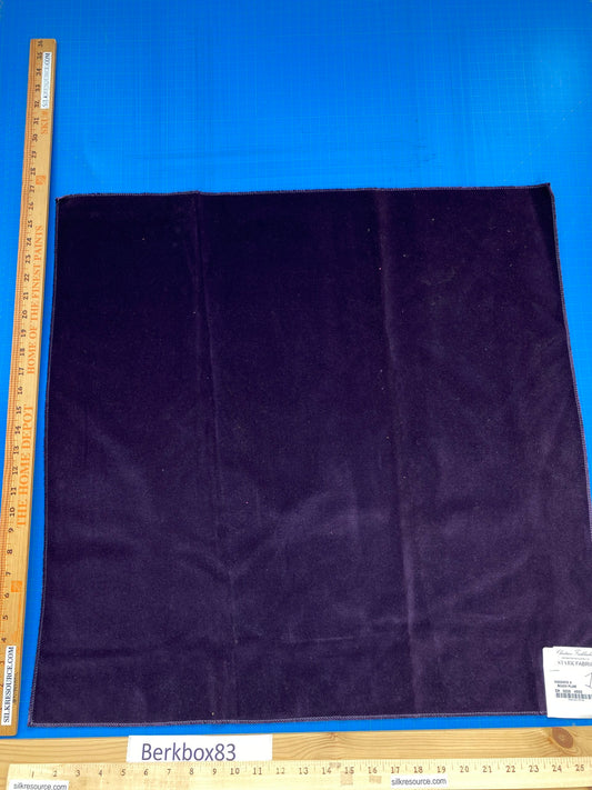 26 Berkbox83 Square Velvet by Christian Fischbacher Visconte II Beach Plum Purple Solid 26"L x 26"W MSRP USD 300+/y