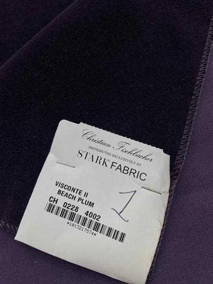 26 Berkbox83 Square Velvet by Christian Fischbacher Visconte II Beach Plum Purple Solid 26"L x 26"W MSRP USD 300+/y