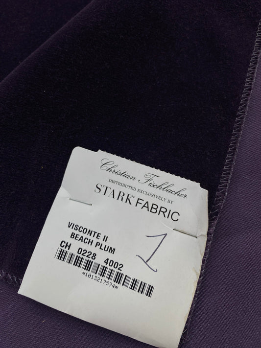 26 Berkbox83 Square Velvet by Christian Fischbacher Visconte II Beach Plum Purple Solid 26"L x 26"W MSRP USD 300+/y