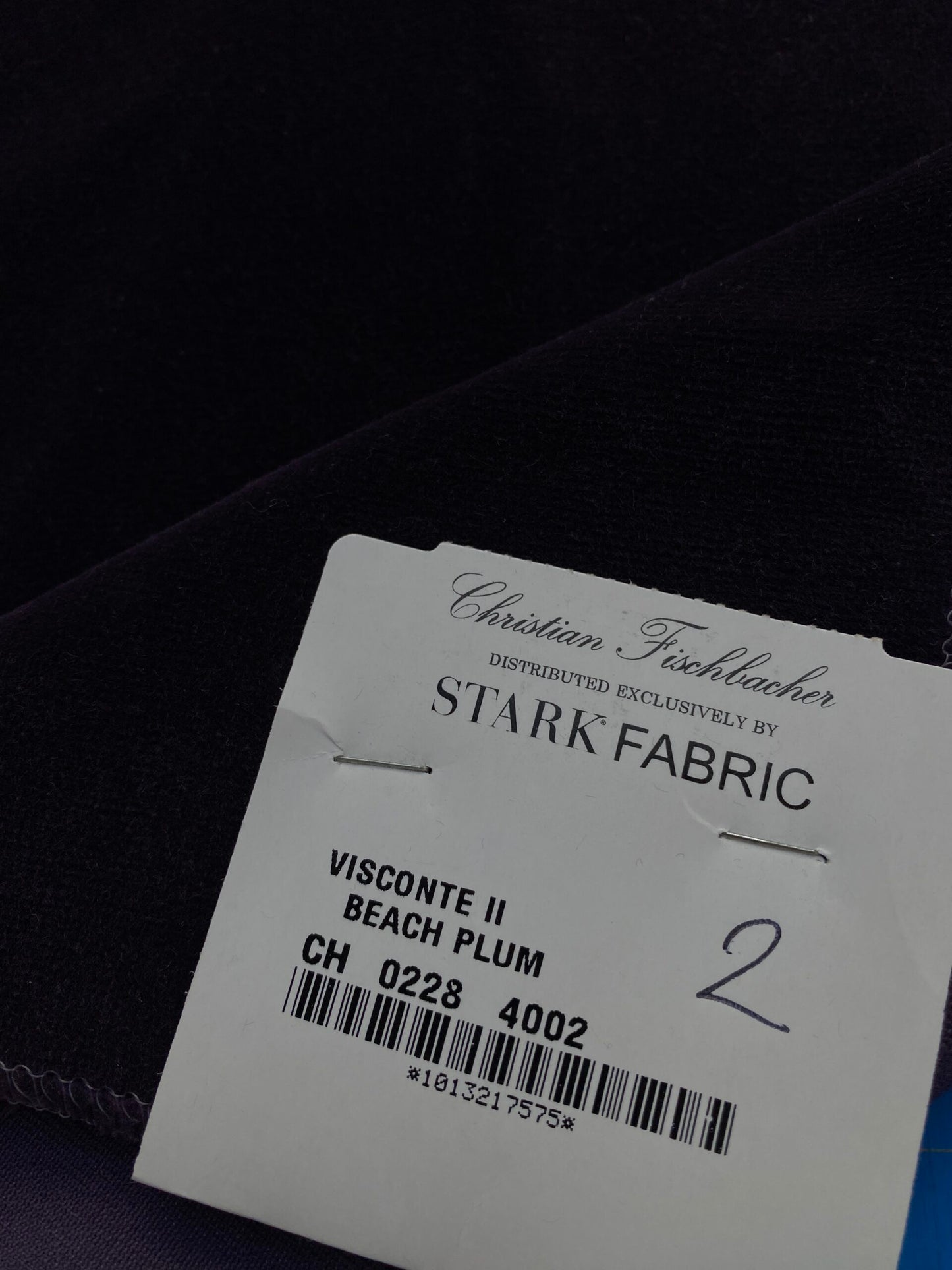 27 Berkbox83 Square Velvet by Christian Fischbacher Visconte II Beach Plum Purple Solid 26"L x 13"W MSRP USD 300+/y