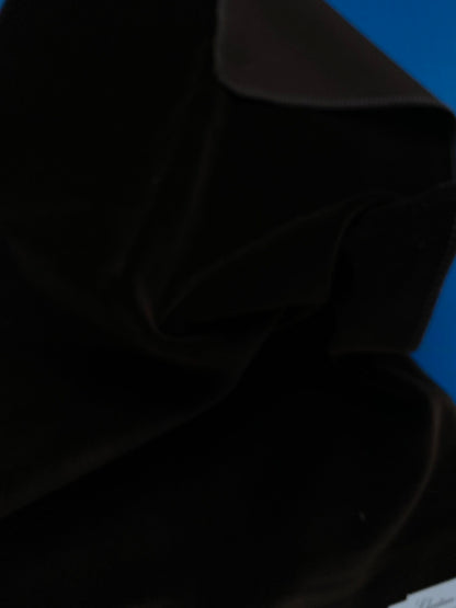 28 Berkbox83 Square Velvet by Christian Fischbacher Visconte II Dark Chocolate Deep Brown Solid 26"L x 13"W MSRP USD 300+/y