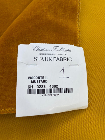 30 Berkbox83 Square Velvet by Christian Fischbacher Visconte II Mustard Yellow Solid 26"L x 26"W MSRP USD 300+/y