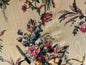 Scalamandre French Court Floral Botanical Fabric - Red White Blue Purple on Beige