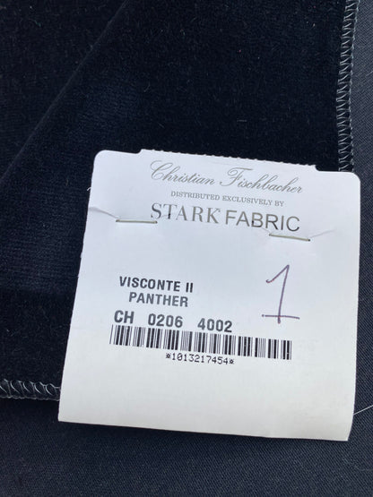 33 Berkbox83 Square Velvet by Christian Fischbacher Visconte II Panther Black Solid 26"L x 26"W MSRP USD 300+/y