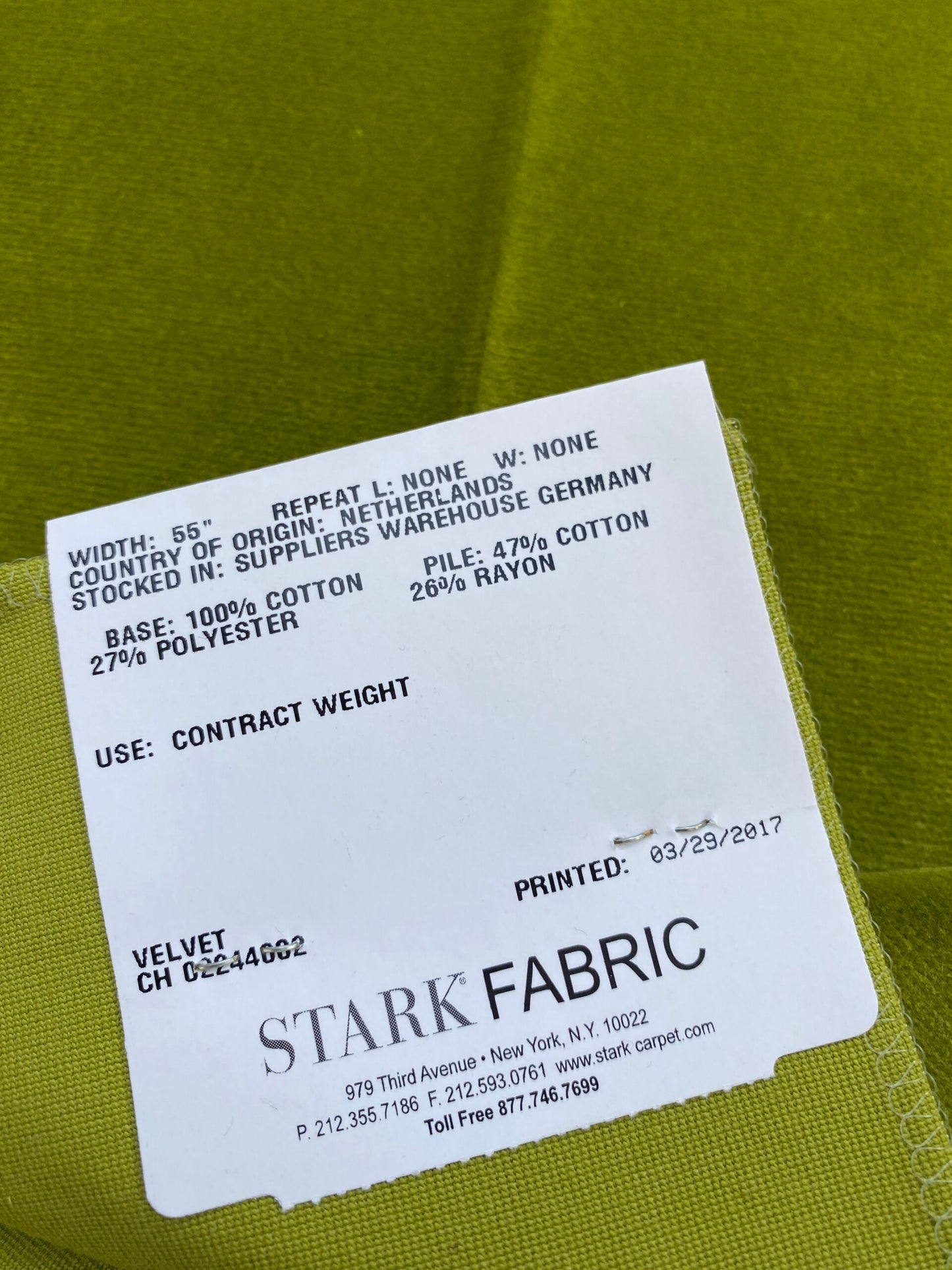 9 Berkbox84 Square Velvet by Christian Fischbacher Visconte II Lettuce Light Green Solid 26"L x 13"W MSRP USD 300+/y