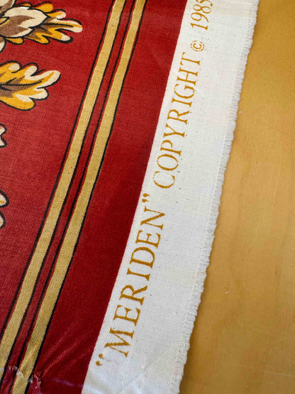 by yard Scalamandre Meriden Bordered Trellis Multi on Red Botanical Floral Diamond