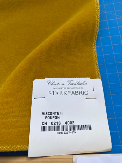 13 Berkbox84 Square Velvet by Christian Fischbacher Visconte II Poupon Yellow Solid 26"L x 14"W MSRP USD 300+/y