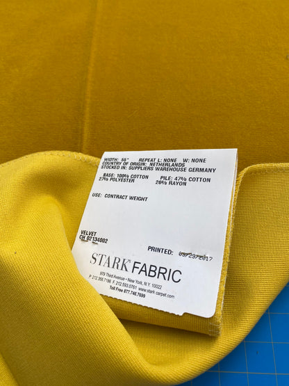 13 Berkbox84 Square Velvet by Christian Fischbacher Visconte II Poupon Yellow Solid 26"L x 14"W MSRP USD 300+/y