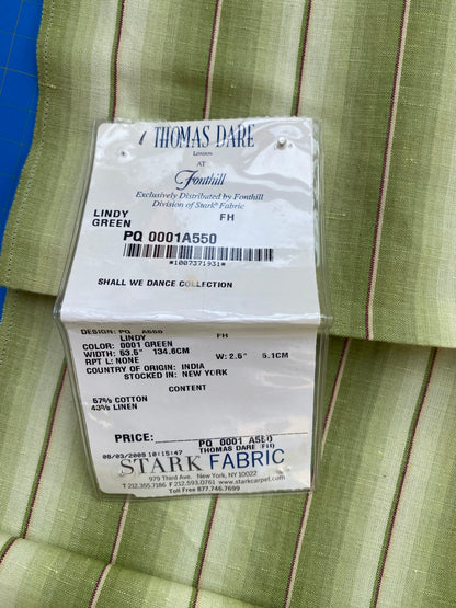 16 Berkbox84 Square Velvet Thomas Dare Fonthill Lindy Green Stripe MSRP USD 124/y