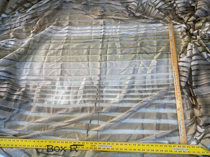 Boxr2 Scalamandre Drapery Pair 72"x2 Wide, 105" Long Sheer Rue Mazarine Sable MSRP USD 4000+